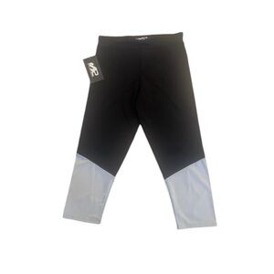 Black Gray Athletic Leggings XL NWT | High‑Rise Stretch Fit Performance S2